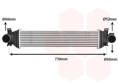 VAN WEZEL Ladeluftkøler 18014709 for FORD