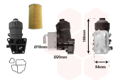 VAN WEZEL Oliekøler, motorolie 03013726 for AUDI