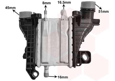VAN WEZEL Ladeluftkøler 15014701 for MERCEDES-BENZ DACIA