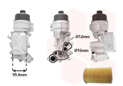 VAN WEZEL Oliekøler, motorolie 40013702 for DS