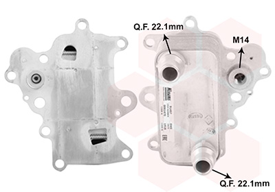 VAN WEZEL Oliekøler, motorolie 01013701 for ALFA ROMEO