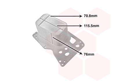 VAN WEZEL Oliekøler, motorolie 06013718 for BMW