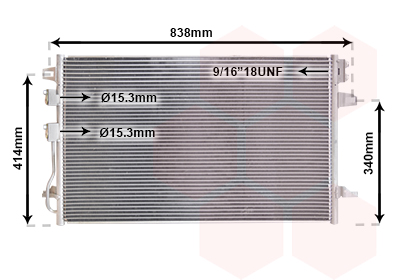 VAN WEZEL Kondensor, klimaanlæg 07005088 for CHRYSLER