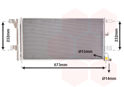 VAN WEZEL Kondensor, klimaanlæg 03015704 for VW AUDI
