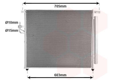 VAN WEZEL Kondensor, klimaanlæg 18015727 for FORD