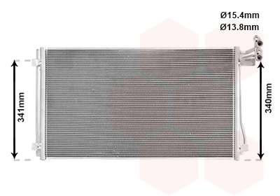 VAN WEZEL Kondensor, klimaanlæg 58015703 for VW