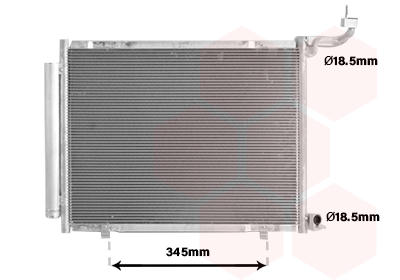 VAN WEZEL Kondensor, klimaanlæg 18015724 for FORD