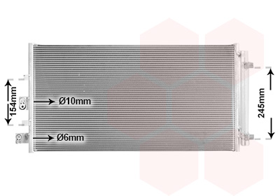 VAN WEZEL Kondensor, klimaanlæg 18015719 for FORD