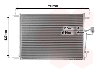 VAN WEZEL Kondensor, klimaanlæg 33015704 for NISSAN