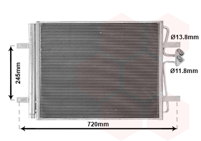 VAN WEZEL Kondensor, klimaanlæg 58015701 for VW