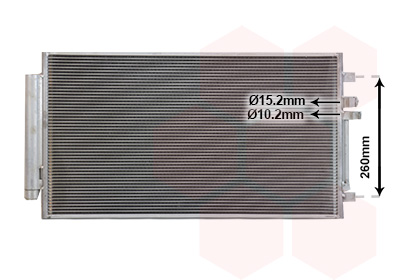 VAN WEZEL Kondensor, klimaanlæg 01015702 for ALFA ROMEO