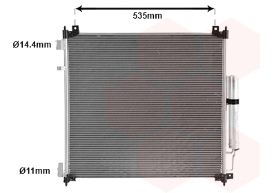 VAN WEZEL Kondensor, klimaanlæg 02015704 for LAND ROVER