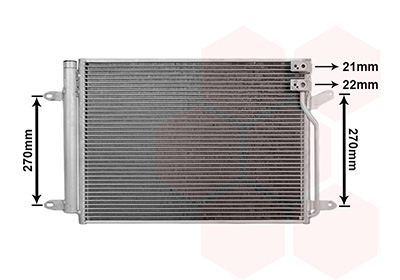 VAN WEZEL Kondensor, klimaanlæg 58015717 for VW