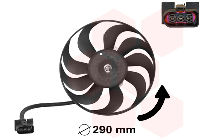 VAN WEZEL Ventilator, motorkøling 5888745 for VW