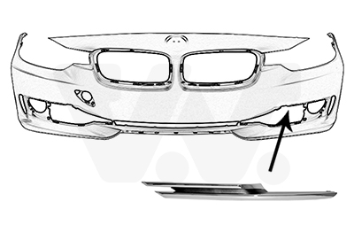 VAN WEZEL Pynte-/beskyttelsesliste, kølergitter 0670483 Kofanger for BMW