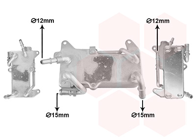 VAN WEZEL Oliekøler, automatisk gearkasse 03013722 for AUDI