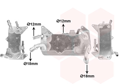 VAN WEZEL Oliekøler, automatisk gearkasse 03013729 for AUDI