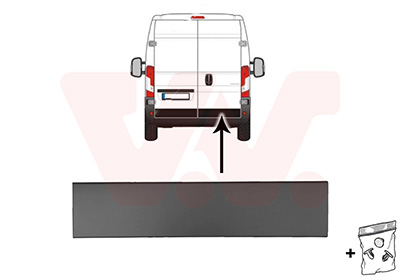 VAN WEZEL Pynte-/beskyttelsesliste, dør 0982432 bagved til højre for FIAT / LANCIA CITROËN/PEUGEOT