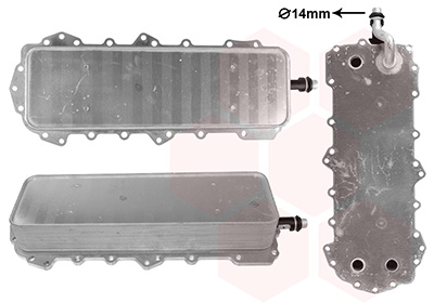 VAN WEZEL Oliekøler, motorolie 02013707 for LAND ROVER