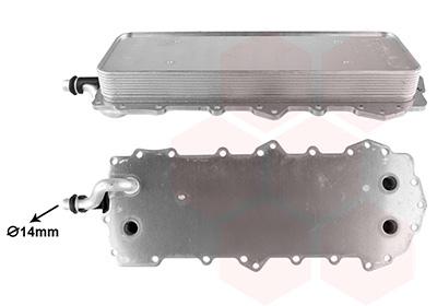 VAN WEZEL Oliekøler, motorolie 02013708 for LAND ROVER
