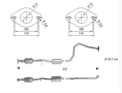 VEGAZ Katalysator mzk824 for MAZDA