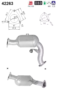 VEGAZ Katalysator ak327 højre for AUDI