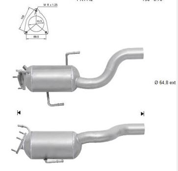VEGAZ Sod-/partikelfilter, udstødningssystem ak342 for VW