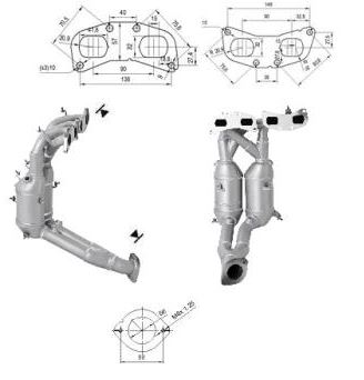 VEGAZ Katalysator alk945 for ALFA ROMEO