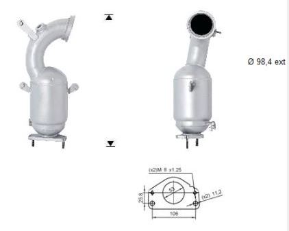 VEGAZ Katalysator alk968 for ALFA ROMEO