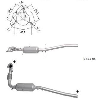 VEGAZ Sod-/partikelfilter, udstødningssystem fk331 for FORD