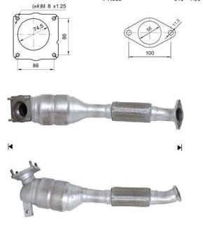 VEGAZ Katalysator fk814 foran for FORD