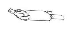 VEGAZ Bagerste lyddæmper fs446 for FORD