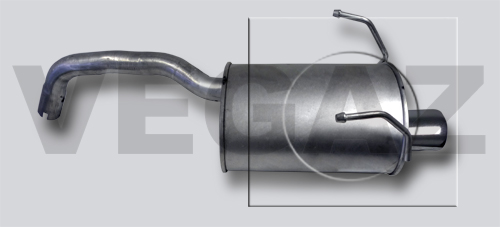 VEGAZ Bagerste lyddæmper fts371 bag for FIAT