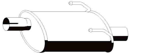 VEGAZ Bagerste lyddæmper fts444 bag for FIAT