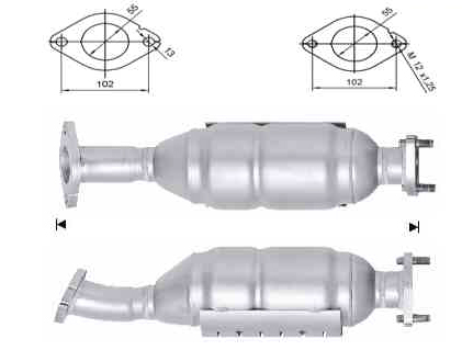 VEGAZ Katalysator HUK-963 for HYUNDAI