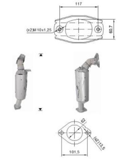 VEGAZ Katalysator mik995 for MITSUBISHI
