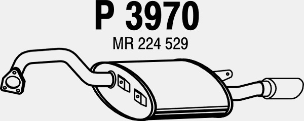 VEGAZ Bagerste lyddæmper MIS-145 bag for MITSUBISHI