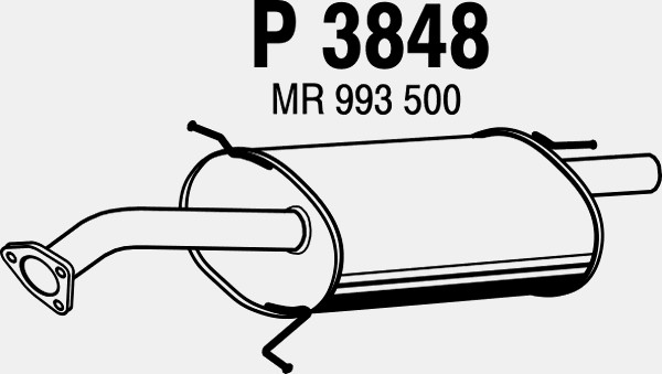 VEGAZ Bagerste lyddæmper mis213 bag for MITSUBISHI
