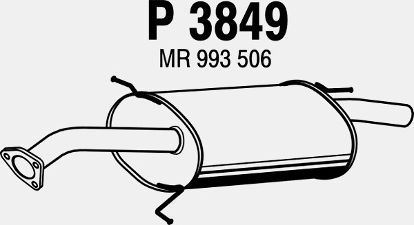 VEGAZ Bagerste lyddæmper mis214 bag for MITSUBISHI