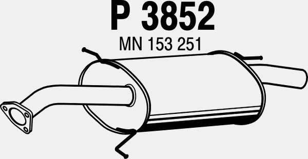VEGAZ Bagerste lyddæmper mis219 bag for MITSUBISHI