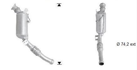 VEGAZ Sod-/partikelfilter, udstødningssystem MK-379SIC for MERCEDES-BENZ