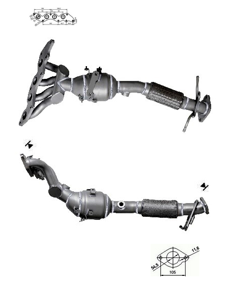 VEGAZ Katalysator mzk910 foran for MAZDA