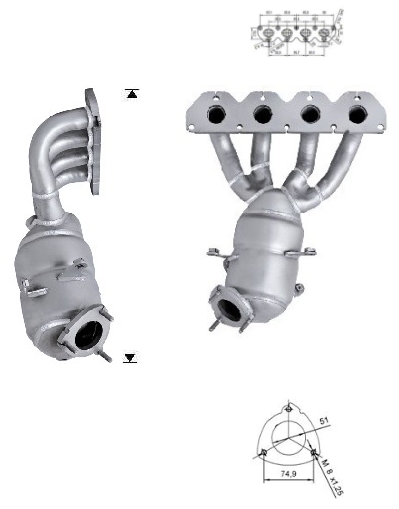 VEGAZ Katalysator ok340 for OPEL