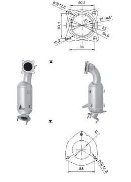 VEGAZ Katalysator ok350 for OPEL