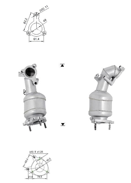 VEGAZ Katalysator ok827 for OPEL