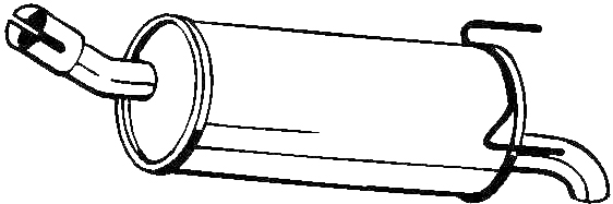 VEGAZ Bagerste lyddæmper OS-681 bag for OPEL