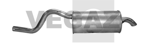 VEGAZ Bagerste lyddæmper rs423 bag for RENAULT