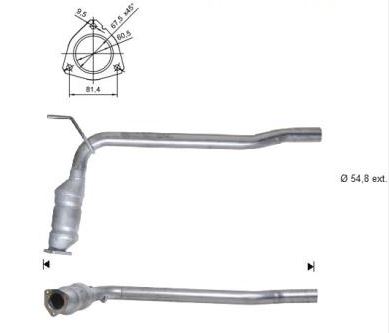 VEGAZ Katalysator vk824 midten for VW