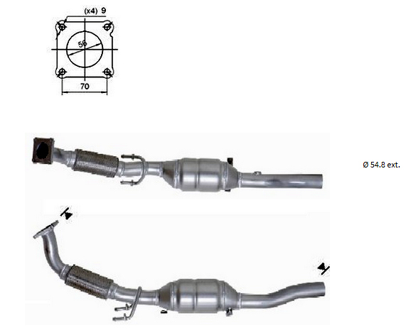 VEGAZ Katalysator vk882 for SKODA VW