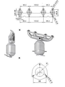 VEGAZ Katalysator vk913 for VAG